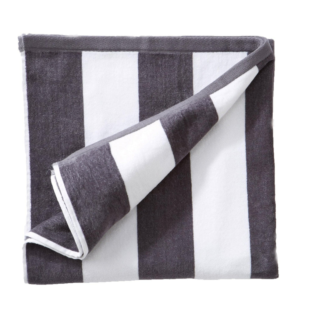 Cotton Velour Cabana Stripe Beach Towel - Novia Collection - SwagglyLife Home & Fashion