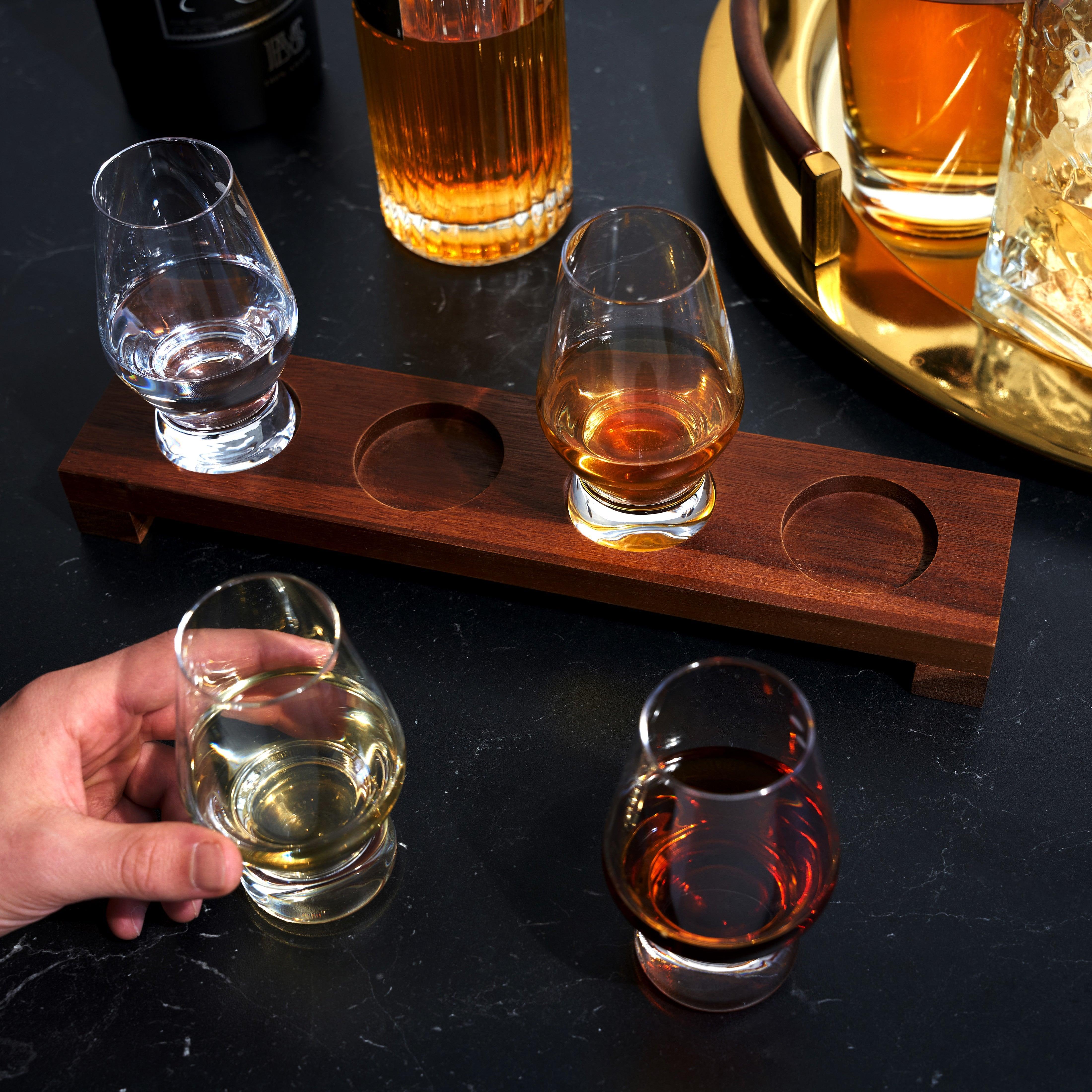 Viski Crystal Spirit Glass Flight Set