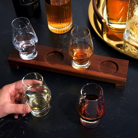 Viski Crystal Spirit Glass Flight Set