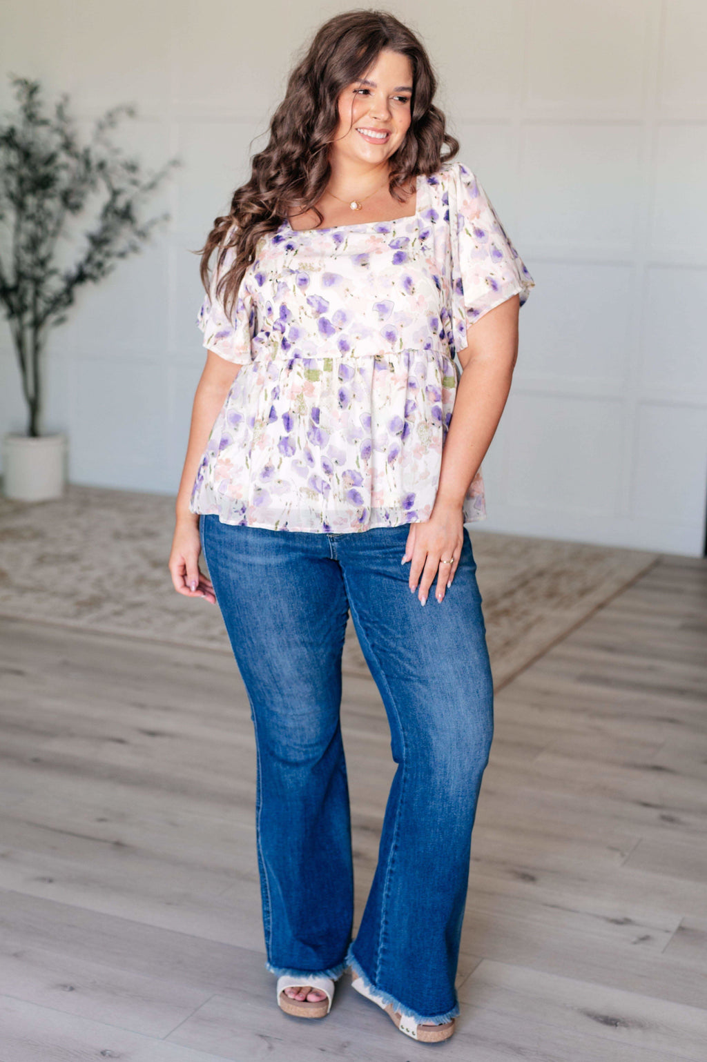 Harmoniously Together Square Neck Blouse - SwagglyLife Home & Fashion