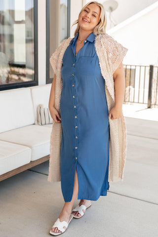 Harper Button Front Dress - SwagglyLife Home & Fashion