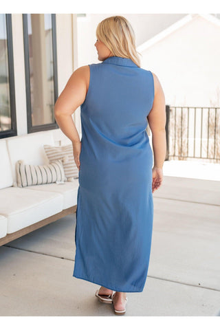 Harper Button Front Dress - SwagglyLife Home & Fashion