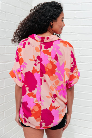 Hazy Cosmic Jive Relaxed Blouse - SwagglyLife Home & Fashion