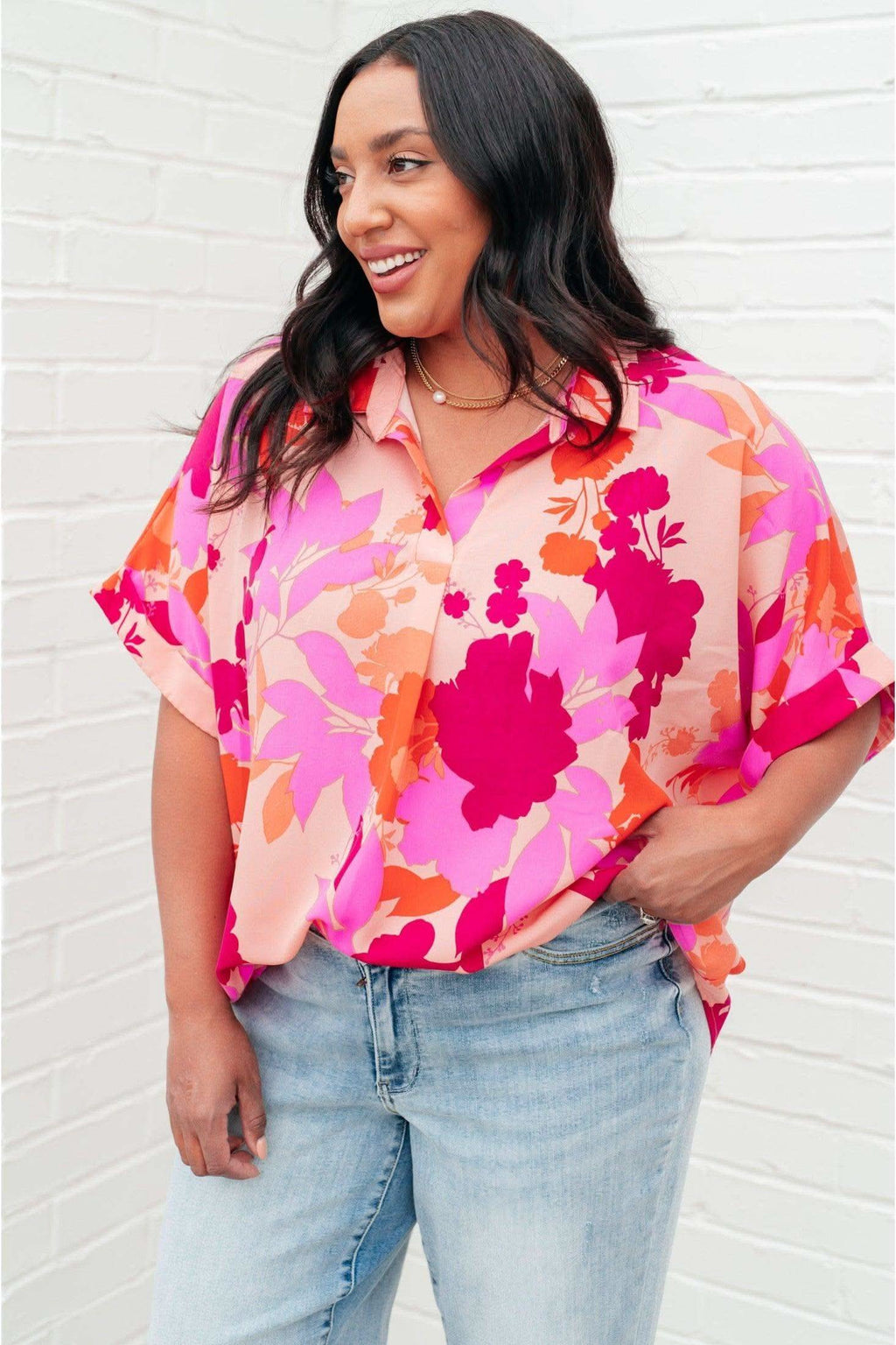 Hazy Cosmic Jive Relaxed Blouse - SwagglyLife Home & Fashion