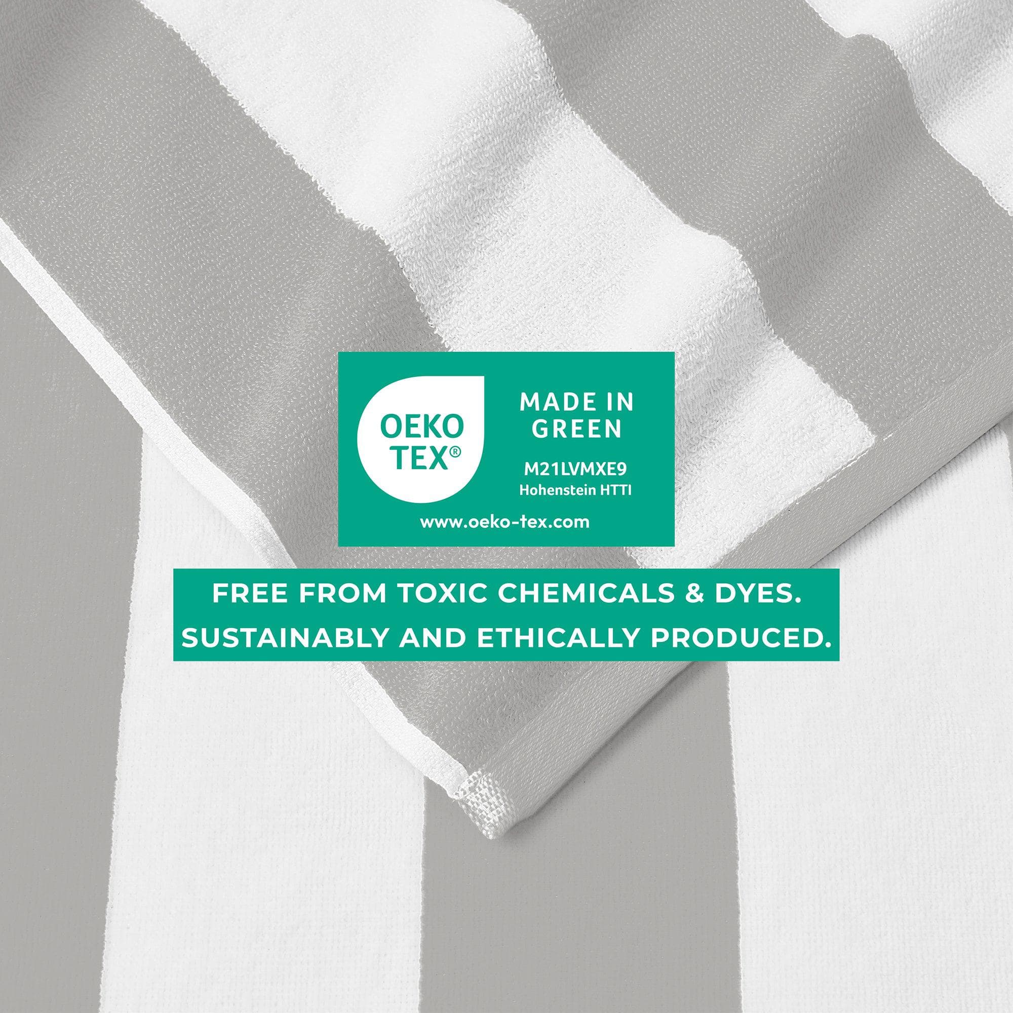 Cotton Velour Cabana Stripe Beach Towel - Novia Collection in - photo