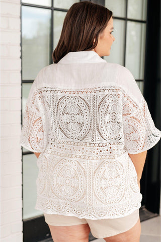 Head in the Clouds Lace Button Down - SwagglyLife Home & Fashion