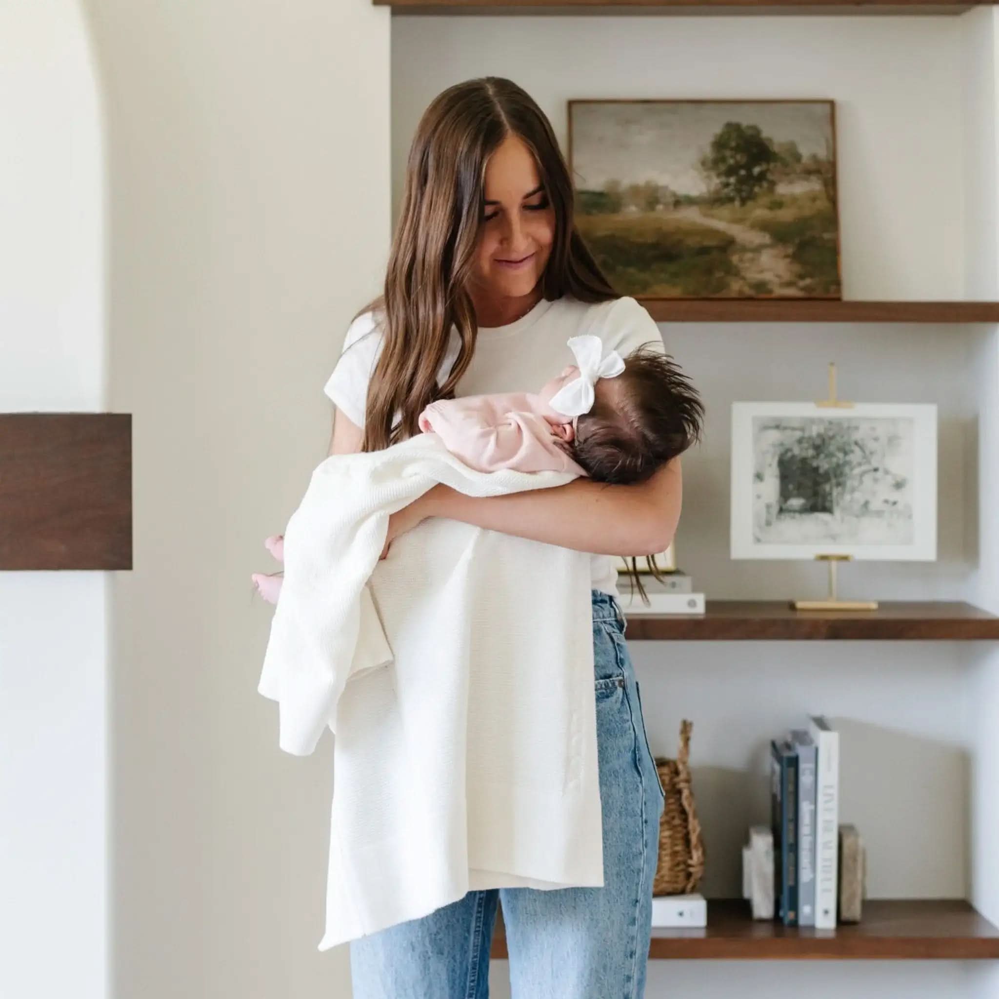 Heirloom Cotton Knit Receiving Blankets