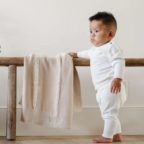 Heirloom Cotton Knit Receiving Blankets