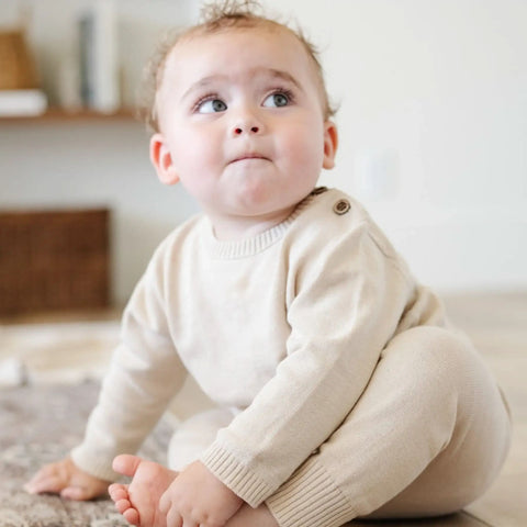 Saranoni Heirloom Cotton Knit Sets in Tan - photo