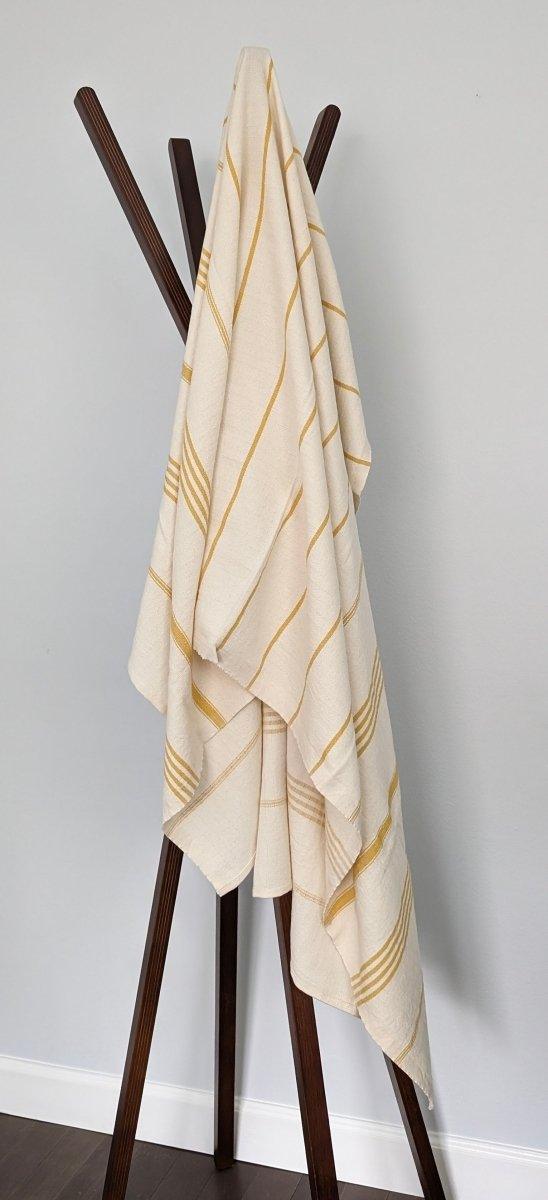 Horizon Stripe Turkish Cotton Towel Collection - Sand-Repelling, Quick-Drying, Tassel-Free, 39”x70”