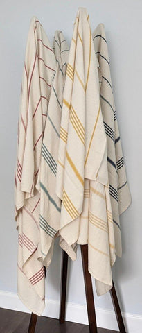Horizon Stripe Turkish Cotton Towel Collection - Sand-Repelling, Quick-Drying, Tassel-Free, 39”x70”