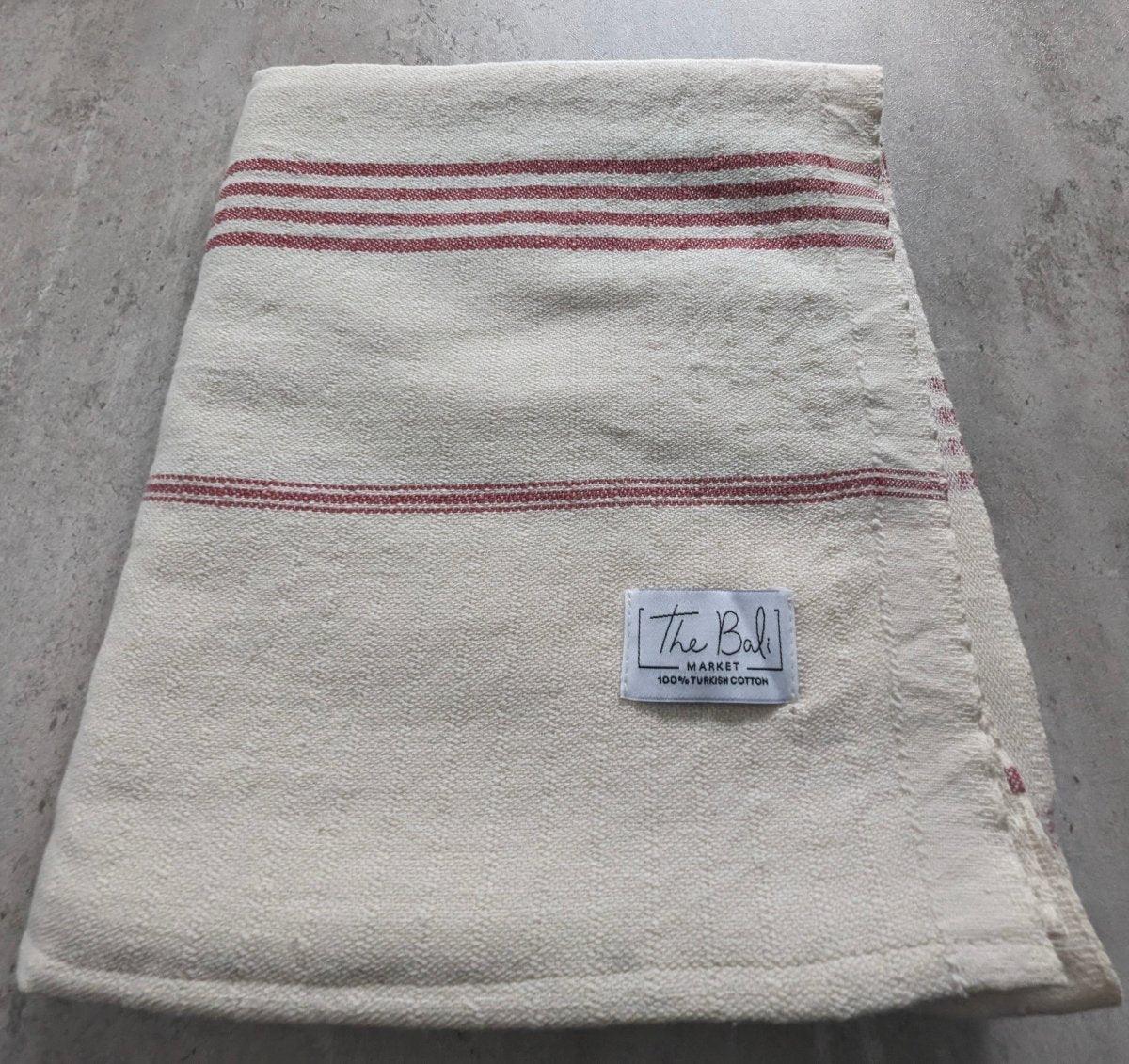 Horizon Stripe Turkish Cotton Towel Collection - Sand-Repelling, Quick-Drying, Tassel-Free, 39”x70”