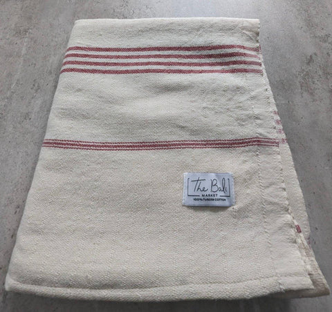 Horizon Stripe Turkish Cotton Towel Collection - Sand-Repelling, Quick-Drying, Tassel-Free, 39”x70”