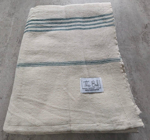 Horizon Stripe Turkish Cotton Towel Collection - Sand-Repelling, Quick-Drying, Tassel-Free, 39”x70”