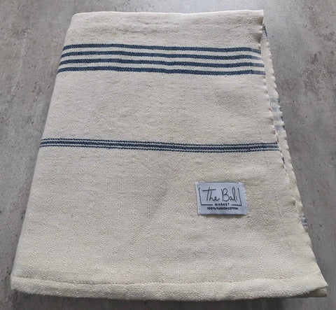 Horizon Stripe Turkish Cotton Towel Collection - Sand-Repelling, Quick-Drying, Tassel-Free, 39”x70”