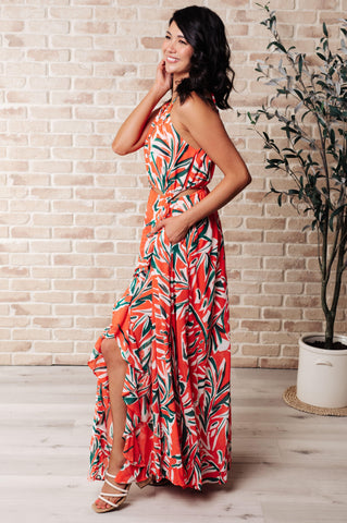 Humming Along Cutout Dress in Coral - SwagglyLife Home & Fashion