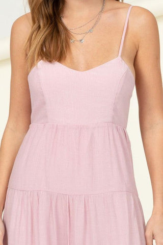 HYFVE Full Heart Smocked Cutout Midi Dress, Multiple Colors - SwagglyLife Home & Fashion