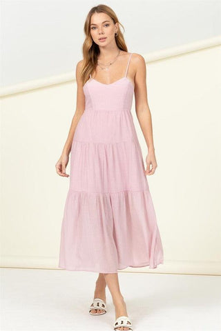 HYFVE Full Heart Smocked Cutout Midi Dress, Multiple Colors - SwagglyLife Home & Fashion