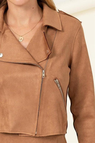 HYFVE Mod Girl Faux Suede Bike Jacket - SwagglyLife Home & Fashion