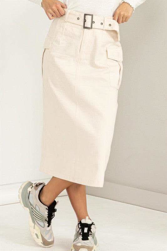 HYFVE Professional Poise Buckled Belt Cargo Skirt - SwagglyLife Home & Fashion