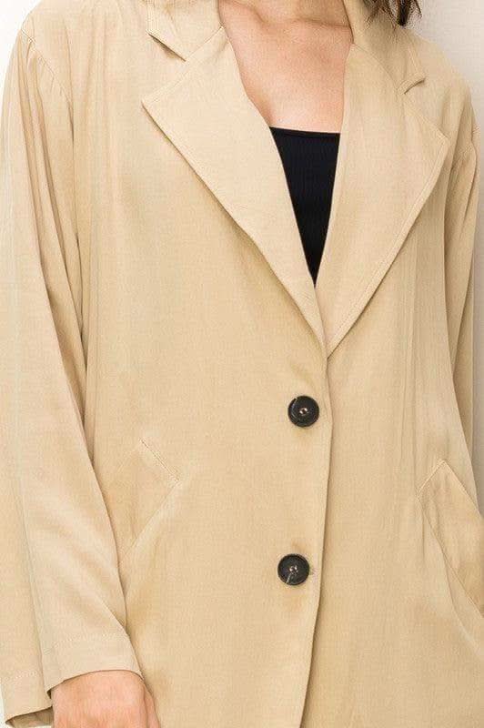 HYFVE Right Round Button Front Oversized Coat - SwagglyLife Home & Fashion