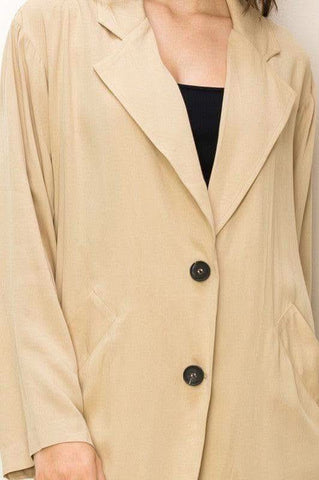 HYFVE Right Round Button Front Oversized Coat - SwagglyLife Home & Fashion