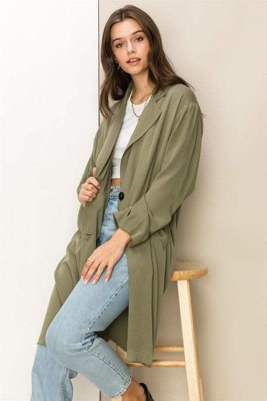 HYFVE Right Round Button Front Oversized Coat, 2 Colors - SwagglyLife Home & Fashion