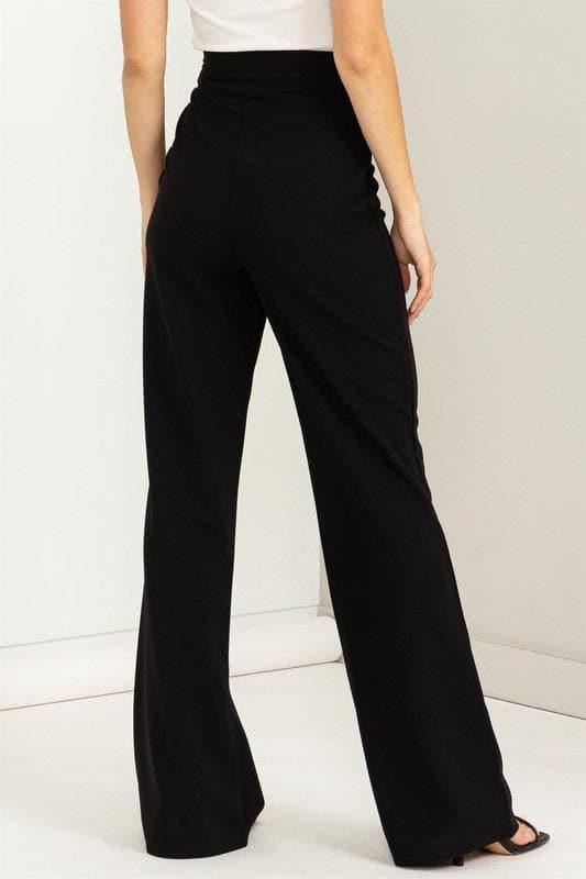 HYFVE Seeking Sultry High-Waisted Tie Front Flared Pants - SwagglyLife Home & Fashion