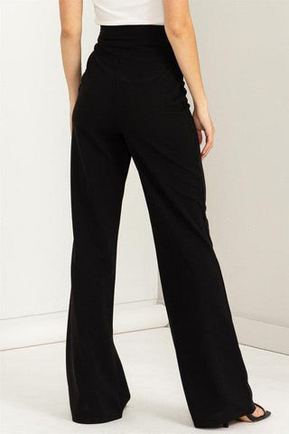 HYFVE Seeking Sultry High-Waisted Tie Front Flared Pants - SwagglyLife Home & Fashion