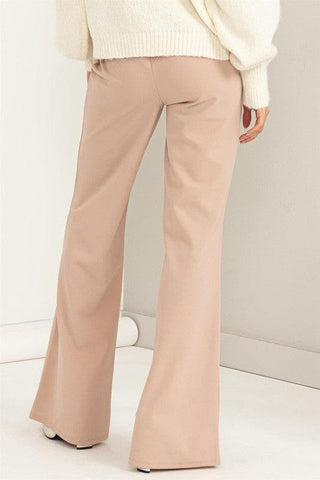 HYFVE Seeking Sultry High-Waisted Tie Front Flared Pants - SwagglyLife Home & Fashion