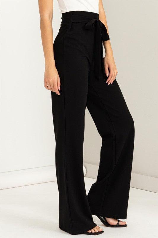 HYFVE Seeking Sultry High-Waisted Tie Front Flared Pants - SwagglyLife Home & Fashion