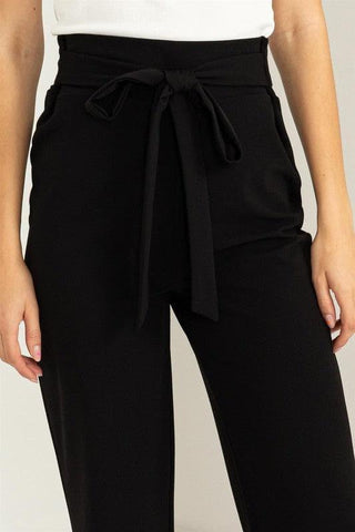 HYFVE Seeking Sultry High-Waisted Tie Front Flared Pants - SwagglyLife Home & Fashion