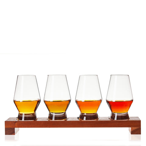 Viski Crystal Spirit Glass Flight Set