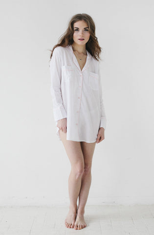 Classic Sleep Shirt in Woven Cotton in - NIGHTSHIRTS photo