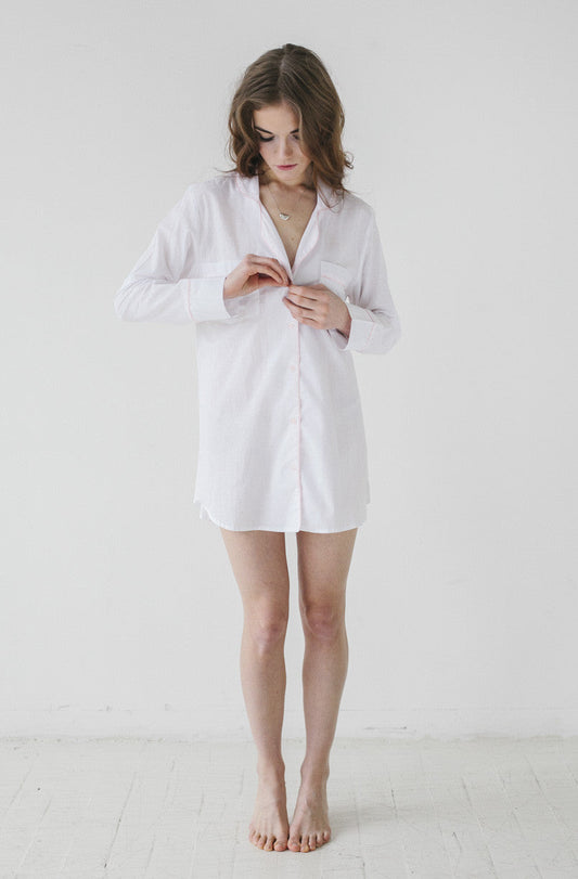 Classic Sleep Shirt in Woven Cotton in - NIGHTSHIRTS photo