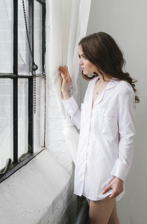 Classic Sleep Shirt in Woven Cotton in - NIGHTSHIRTS photo