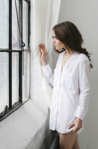 Classic Sleep Shirt in Woven Cotton in - NIGHTSHIRTS photo