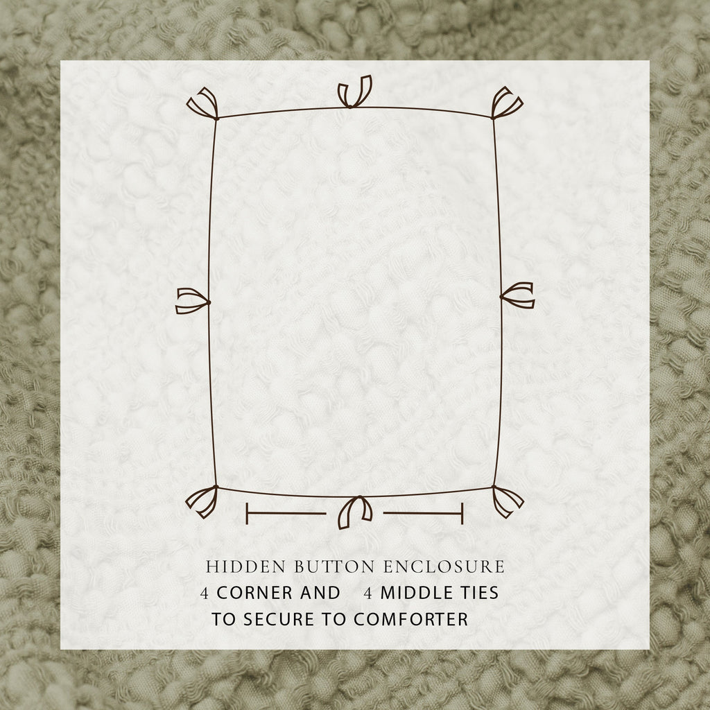 100% Cotton Honeycomb Waffle Duvet Set - Mattea Collection in - Duvet photo