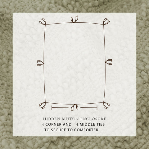 100% Cotton Honeycomb Waffle Duvet Set - Mattea Collection in - Duvet photo