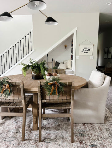 Neutral Mini Cedar Cabinet Wreaths with Ribbon in - Wreath photo