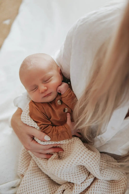 Top and Bottom Outfit and Hat Set (Newborn-12 months sizes) Camel in - Onesies photo
