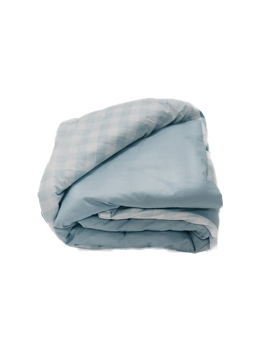 Marine Checkered Quilted Blanket in - photo
