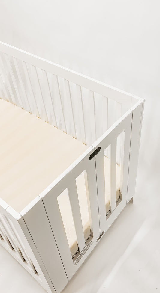 Oat Ribbed Crib Sheet in - photo