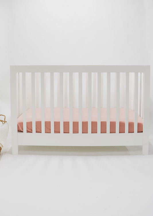 Peony Ribbed Crib Sheet in - photo