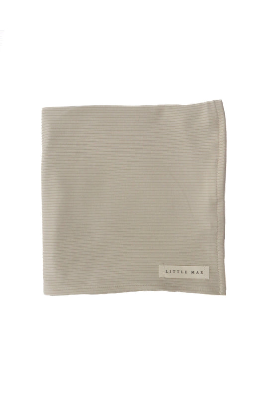 Oat Ribbed Stretch Swaddle in - photo