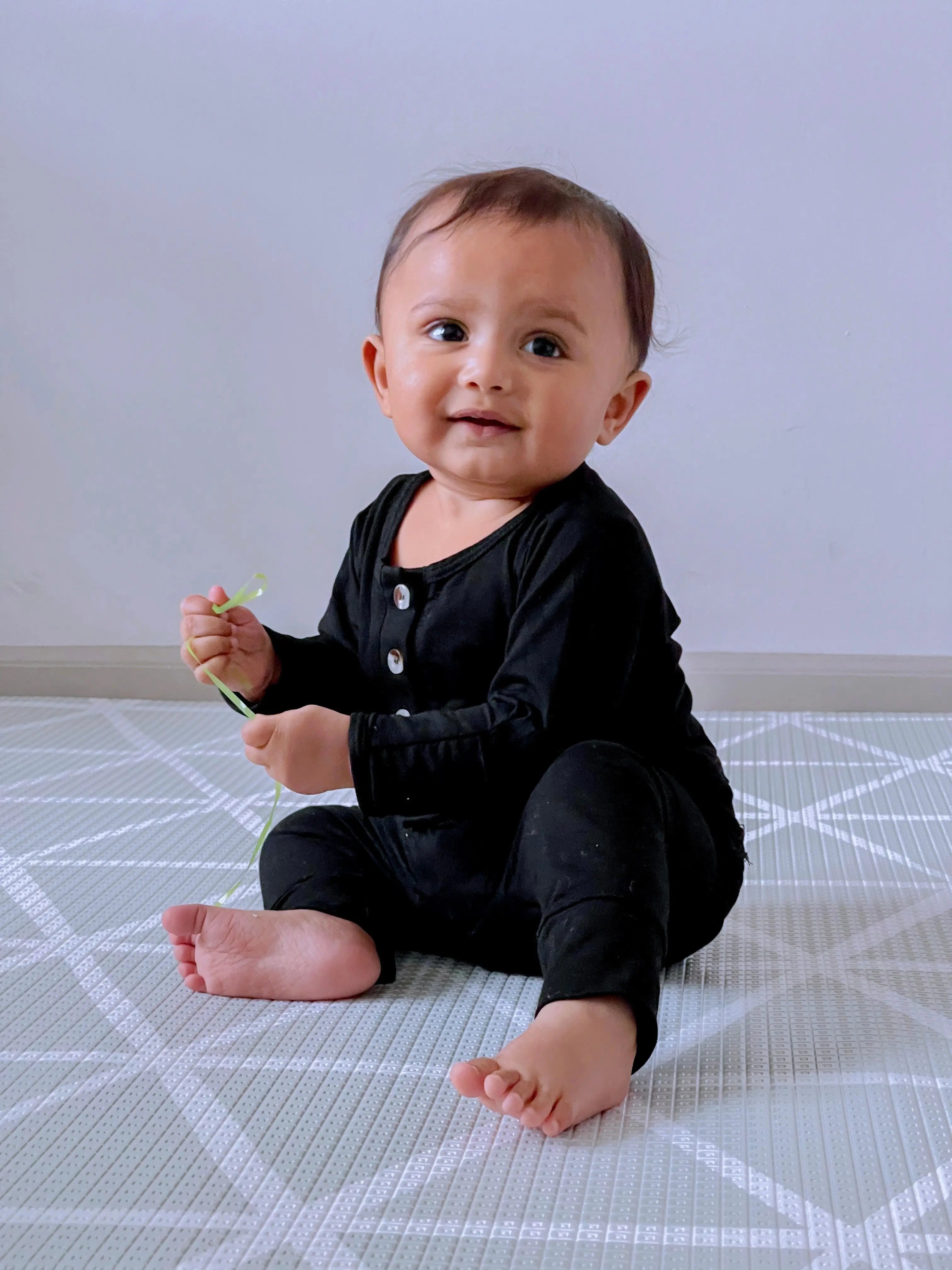 Top and Bottom Outfit and Hat Set, Newborn Clothes, Baby Boy Outfit Sets - Black in - Onesies photo