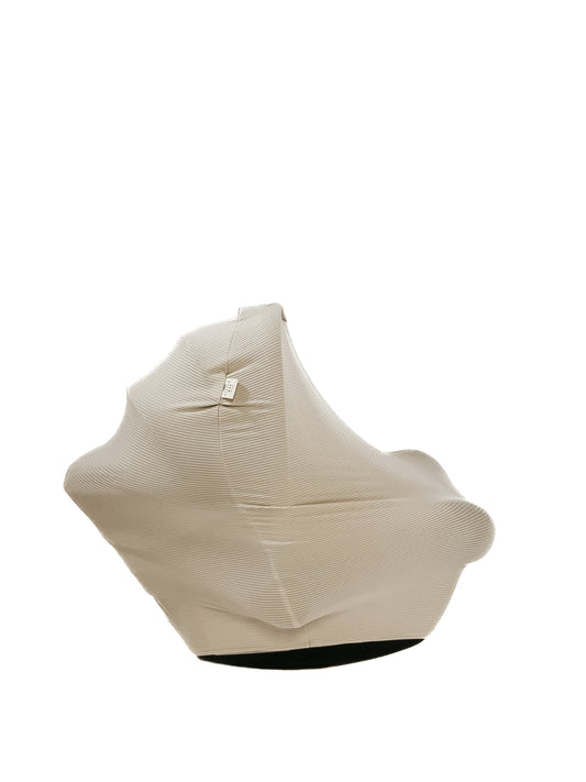 Oat Ribbed Car Seat Cover in - Multi Use Car seat Cover photo