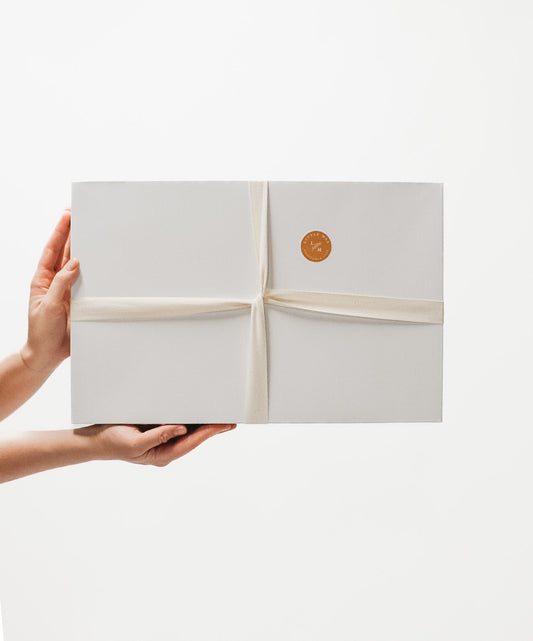 Oat Ribbed Gift Box in - photo