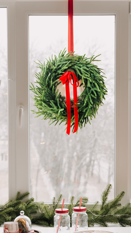 Real Touch Norfolk Pine Winter Wreath - SwagglyLife Home & Fashion