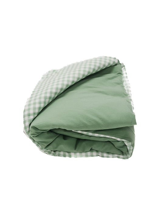 Ivy Gingham Quilted Blanket in - photo
